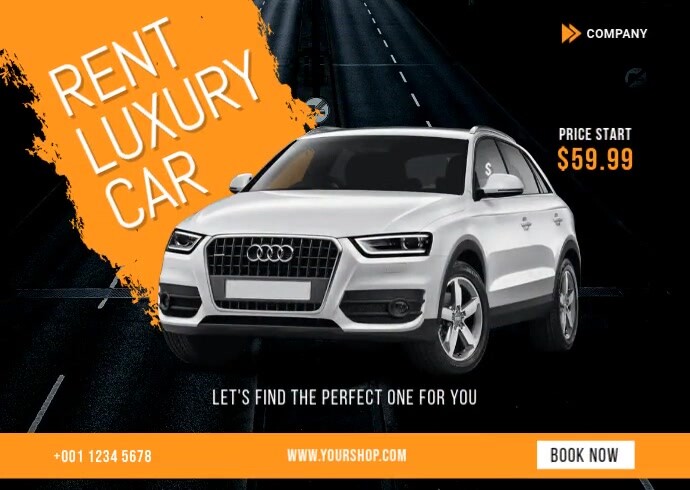 Rent A Car Banner Ad Template | PosterMyWall