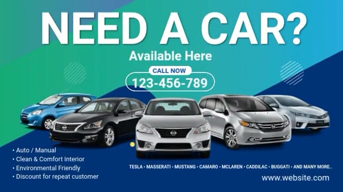 rent a car banner Digitale Vertoning (16:9) template