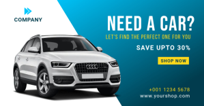 Rent A Car Banner Template ภาพที่แชร์บน Facebook