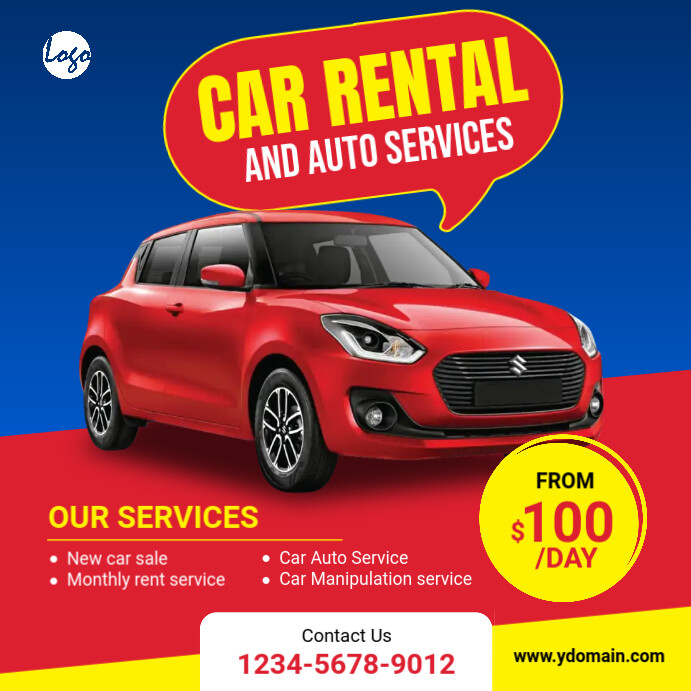 rent a car banner template | PosterMyWall
