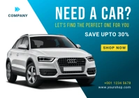 Rent A Car Banner Template Kartu Pos