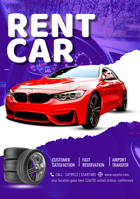 Rent A Car Template | PosterMyWall