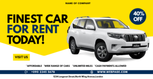 RENT A CAR FLYER ภาพที่แชร์บน Facebook template