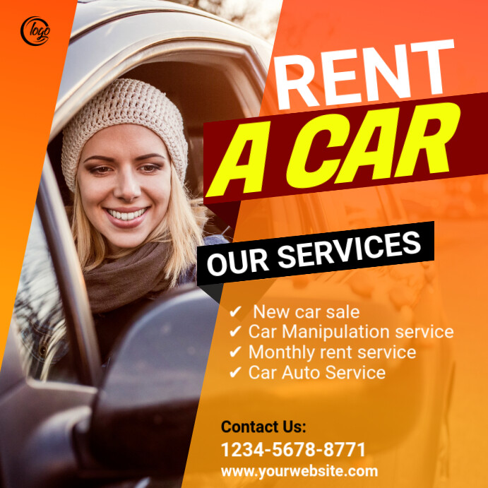 Rent a Car Flyer Template PosterMyWall