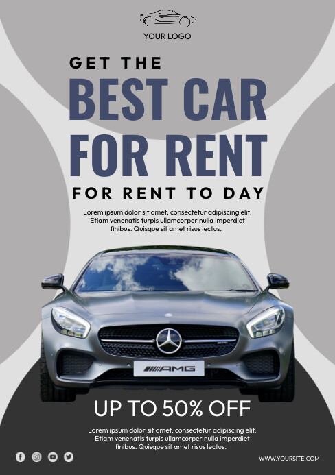 RENT A CAR POSTER Template | PosterMyWall