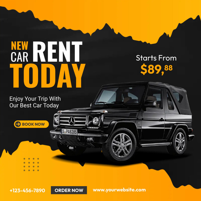 Rent A Car Service Ad Template | PosterMyWall