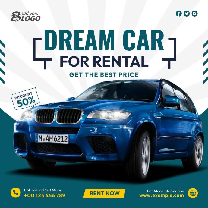 Rent A Car Service Ad Template | PosterMyWall