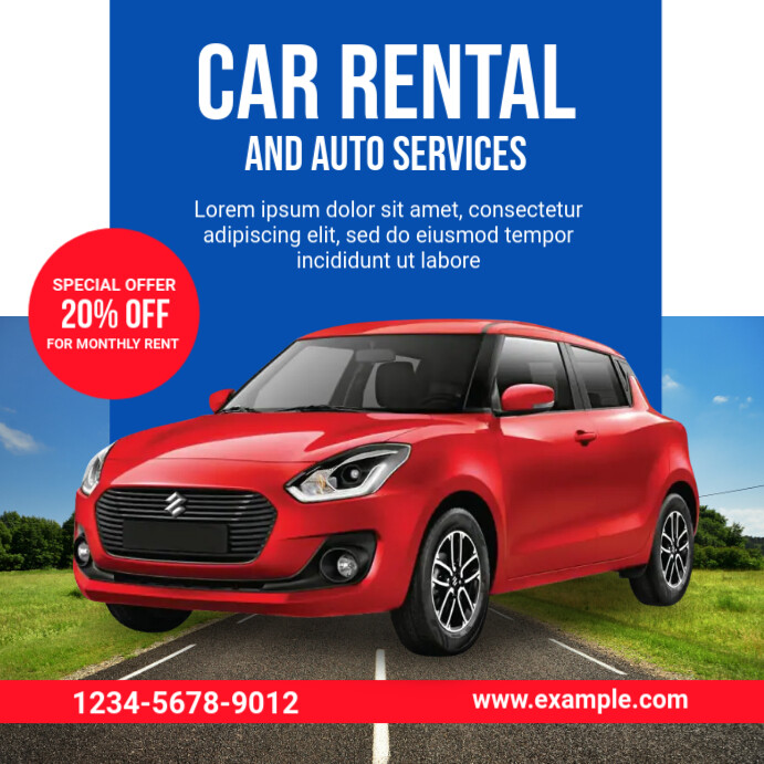 Copy of Rent a car service banner ad | PosterMyWall