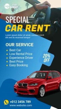 We Rent Cars Advertisement Rent a car Services Ad Template | PosterMyWall