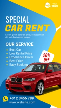 Rent a car Services Ad WhatsApp Status template