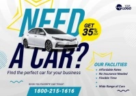 Rent A Car Services Ad Template Postcard