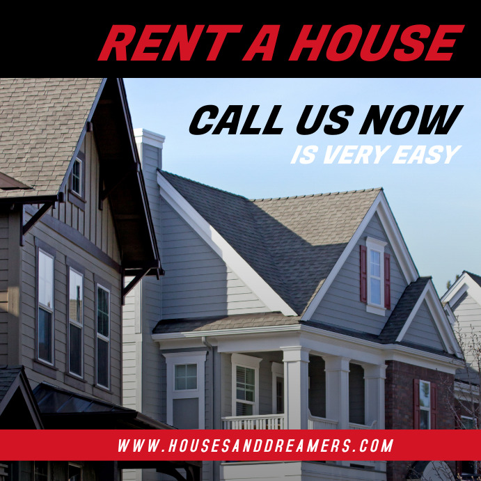 RENT A HOUSE IS EASY Template | PosterMyWall