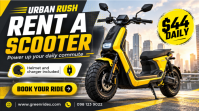 สีดำ Scooter Rental Gambar Mini YouTube Template