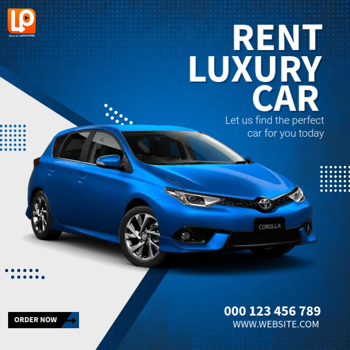 Rent Average Car Template | PosterMyWall
