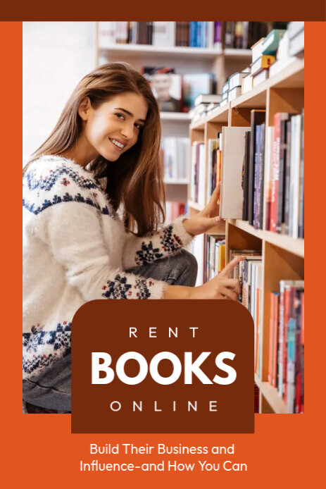 Plantilla de Rent Books Online | PosterMyWall