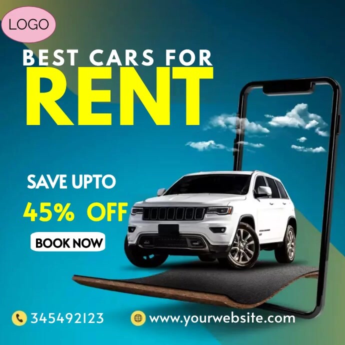 Copy of Rent Car,Car Busuiness,Save | PosterMyWall