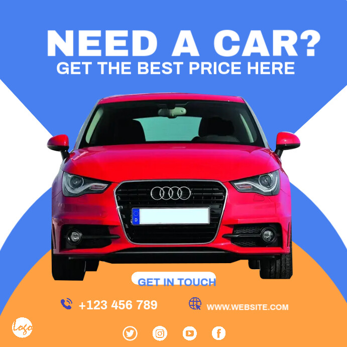 Rent Car For Social Media Instagram Post template
