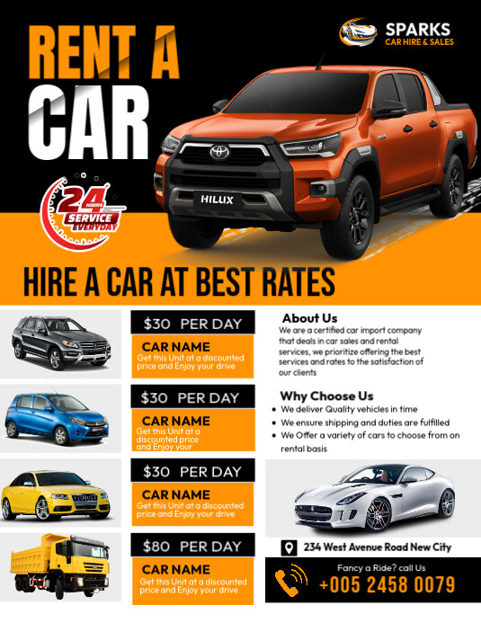 Copy of Rent car hire sales retail promotion discounts agency promotion ...