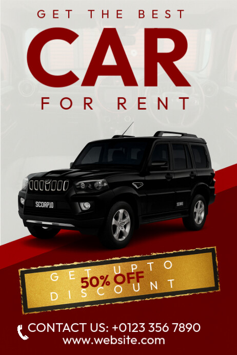 Rent Car Template Design | PosterMyWall