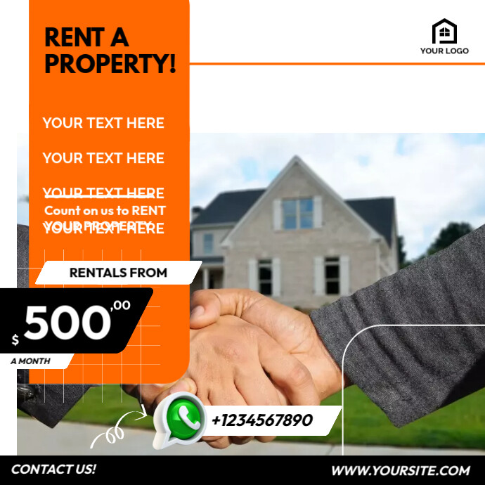 Rent house Template | PosterMyWall