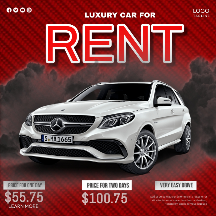 Rent Luxury Car Template PosterMyWall