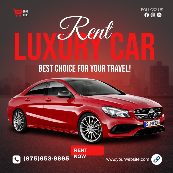 Plantilla de Rent Luxury Car Flyer | PosterMyWall