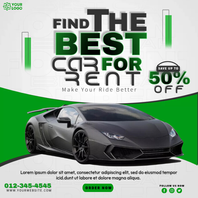Lorry Rent Advertisements Plantilla de Rent or Car Sale Ads | PosterMyWall