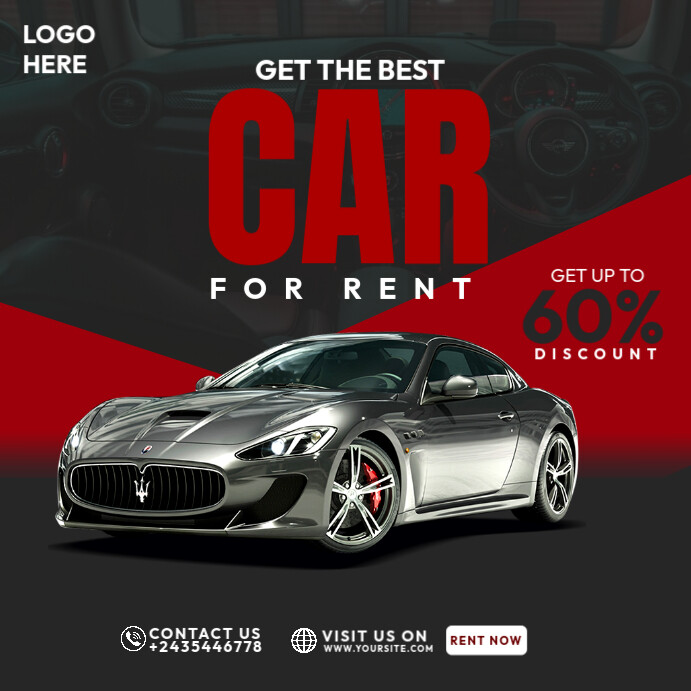Rental Car Ads Template | PosterMyWall
