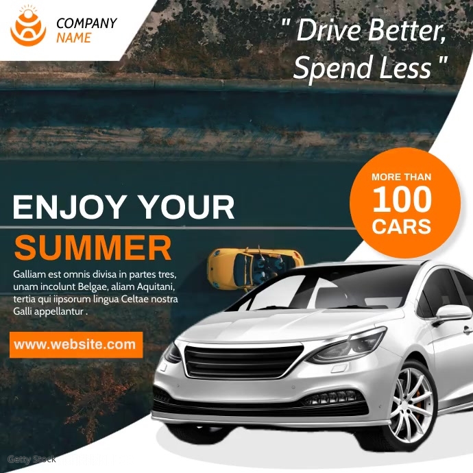We Rent Cars Advertisement rental car auto advertisement Template | PosterMyWall