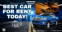 Rental Car Banner Facebook Shared Image template
