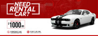 Rental Car Banner Portada de Facebook template