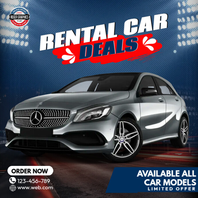 Rental Car Deals Template PosterMyWall