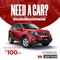 Rental Car Flyers Publicación de Instagram template