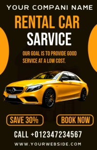 Rental car service Wide Setengah Halaman template