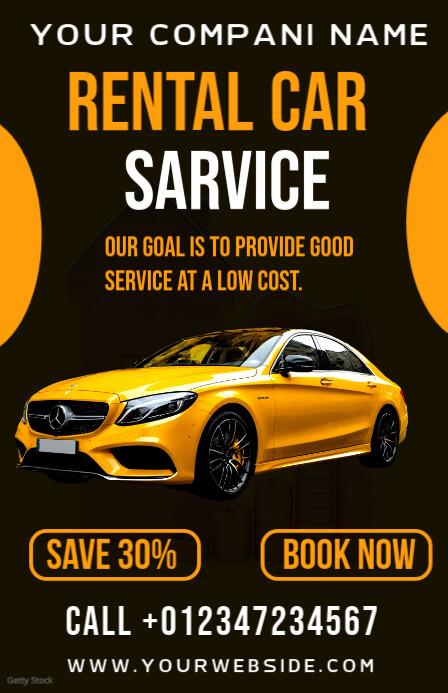 Copy of Rental car service | PosterMyWall