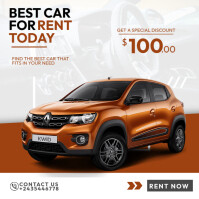 Rental Car Template Instagram-bericht