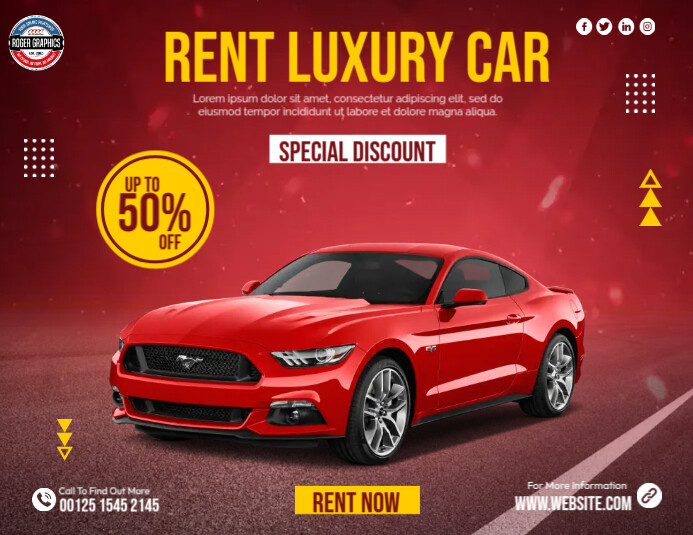 Rental Cars Banner Template PosterMyWall