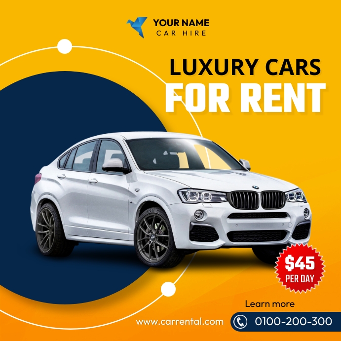 Rental cars Template | PosterMyWall