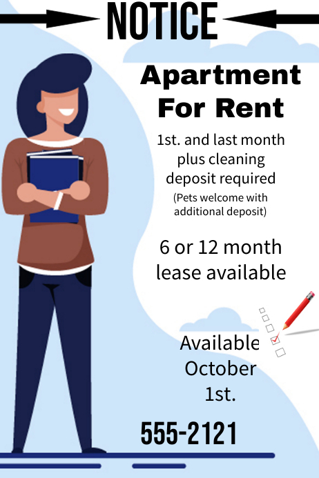 Transient For Rent Poster rental Template | PosterMyWall