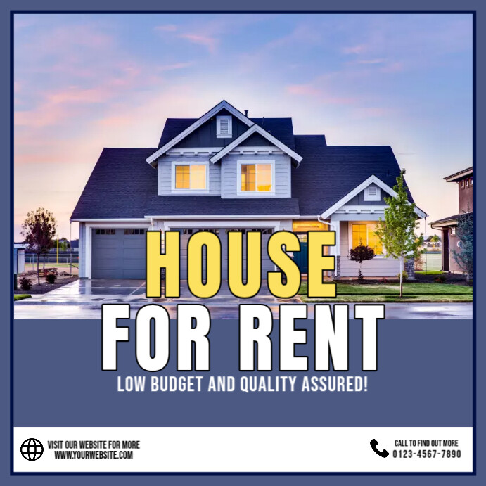 House For Rent Post Rental House Template | PosterMyWall