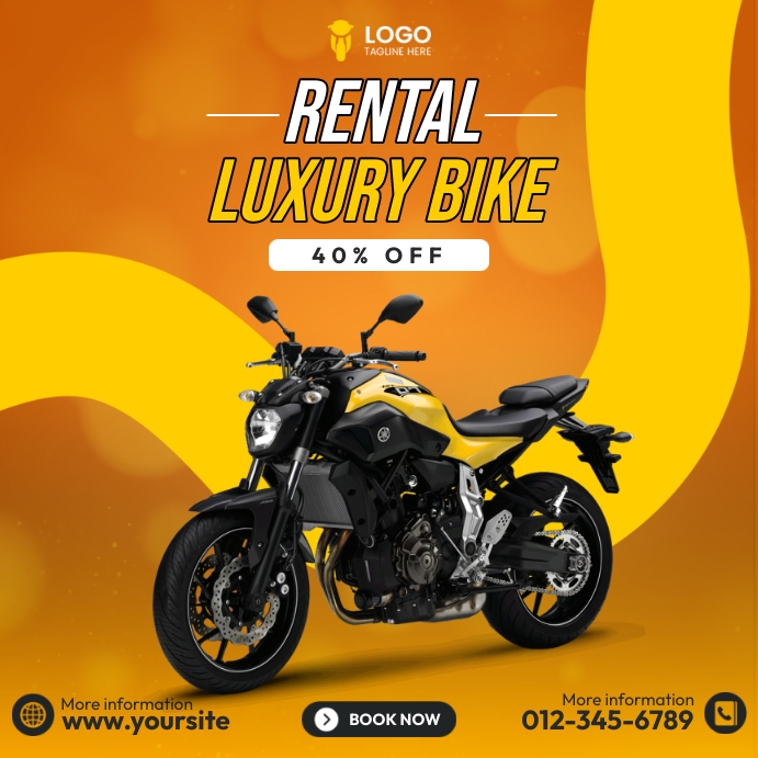 Rental Motor Bike Flyer Template | PosterMyWall