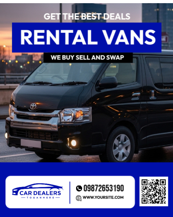 Plantilla de Rental Vans Today | PosterMyWall