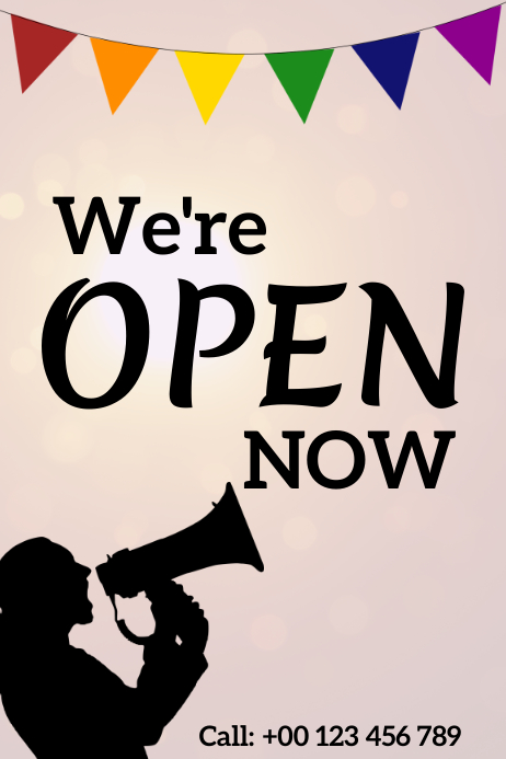 Reopen Poster Template | PosterMyWall