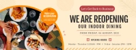 Reopening Indoor Dining Facebook Cover Photo template