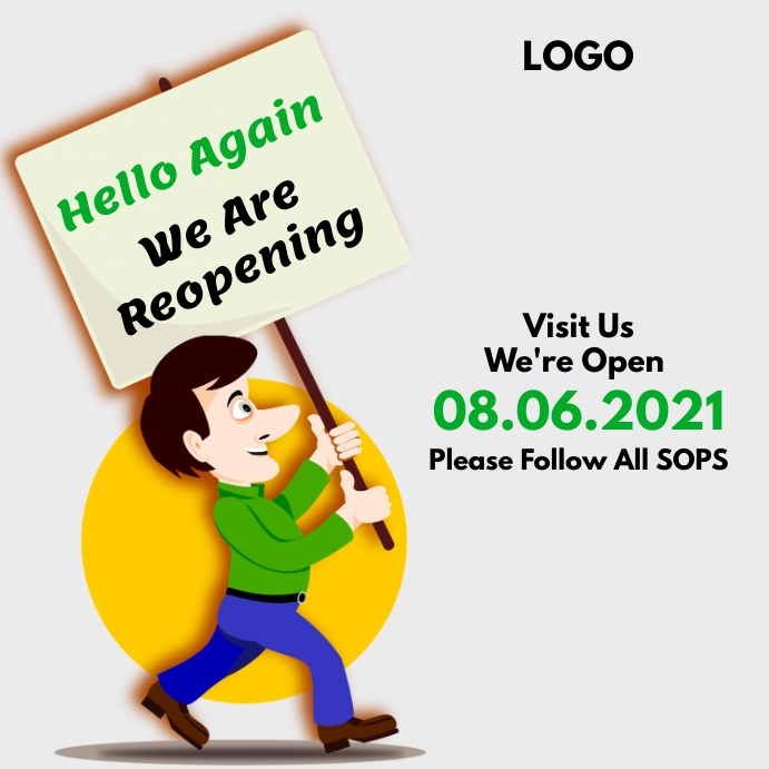 Reopening Instagram Post | PosterMyWall