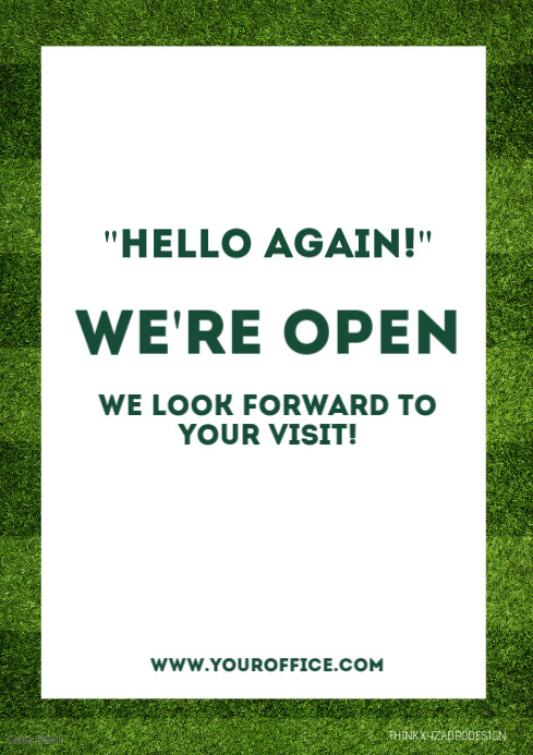 Copy of Reopening Open aigain Flyer Poster Advert Pro | PosterMyWall