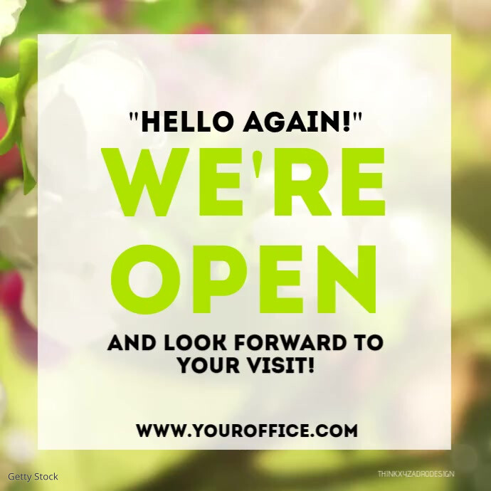 Copy of Reopening Open aigain Flyer Poster Advert Pro | PosterMyWall