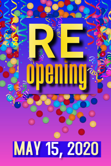 Reopening Poster Modelo | PosterMyWall