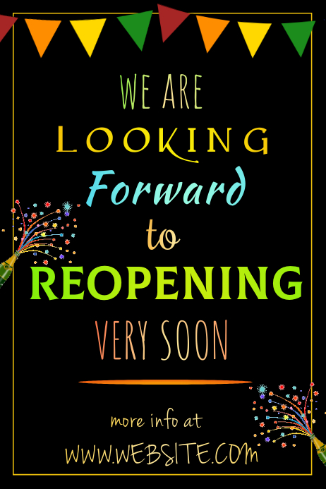 Reopening Soon Poster Template | PosterMyWall