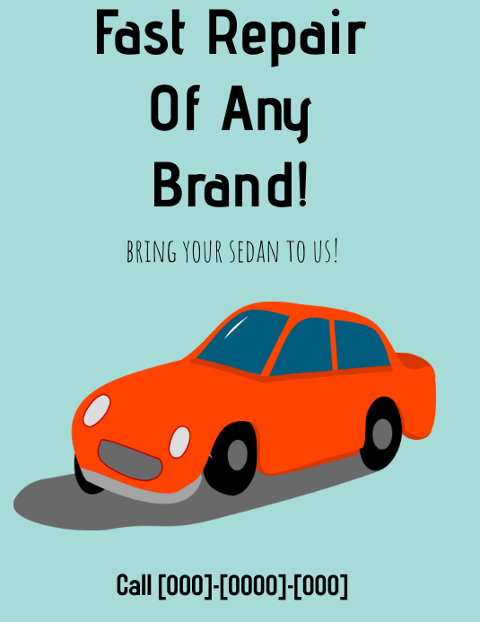 Repair poster Folheto (US Letter) template
